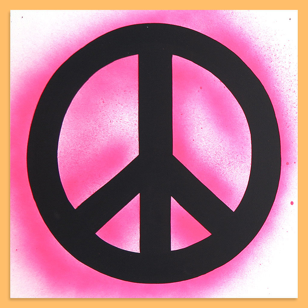 Peace Sign (Pink) by Baron Von Fancy | Open Edition and Limited Edition Prints
