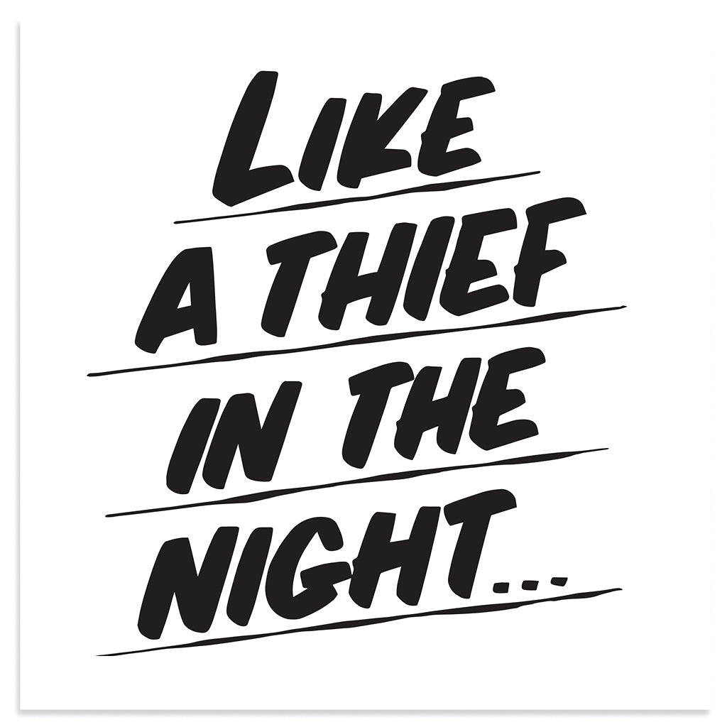 LIKE A THIEF IN THE NIGHT by Baron Von Fancy | Open Edition and Limited Edition Prints