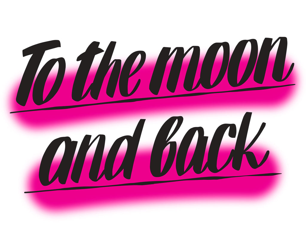 To The Moon and Back Pink by Baron Von Fancy | Open Edition and Limited Edition Prints