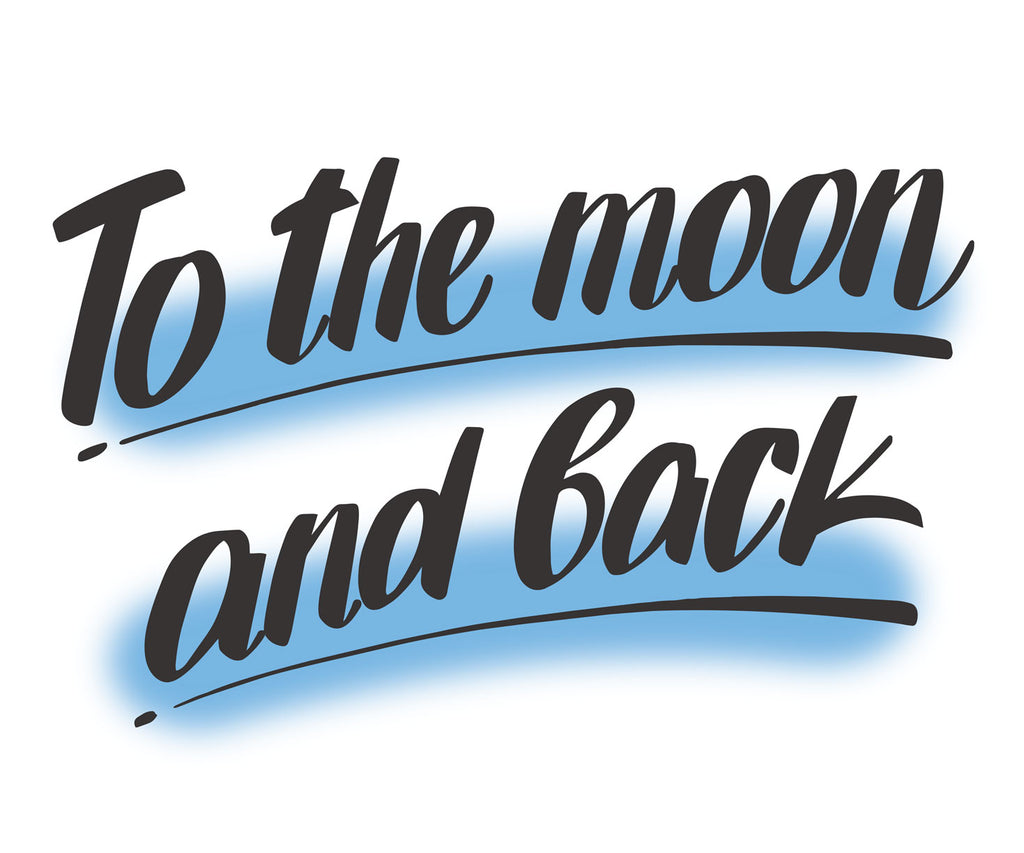 To The Moon and Back, Blue by Baron Von Fancy | Open Edition and Limited Edition Prints